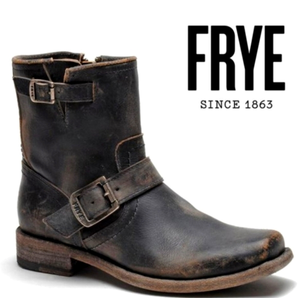 Frye Other - Sale 💫💫💫💫FRYE  Smith Engineer Distressed Brown Leather Boots